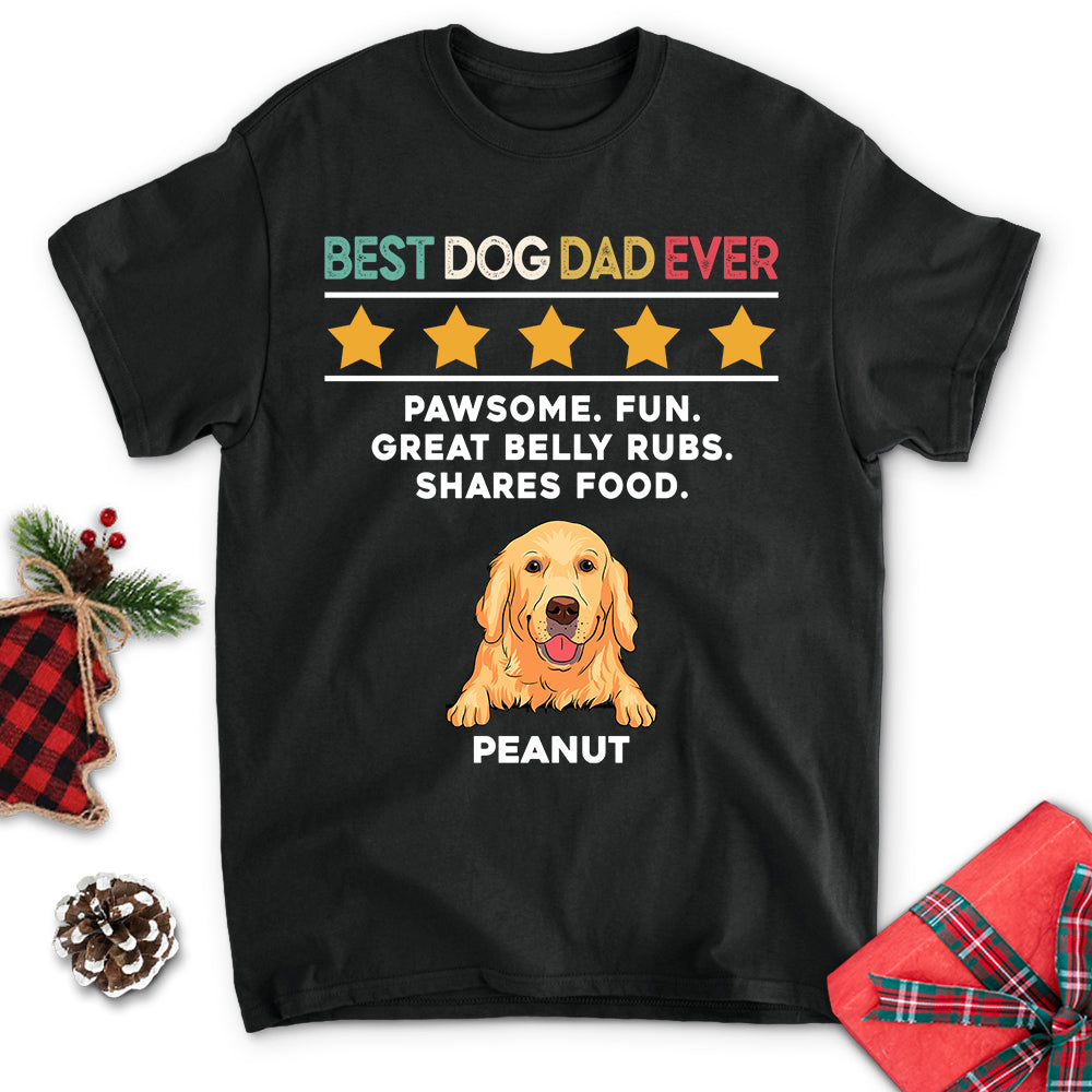 5 Star Review Dog Dad - Personalized Custom Unisex T-shirt