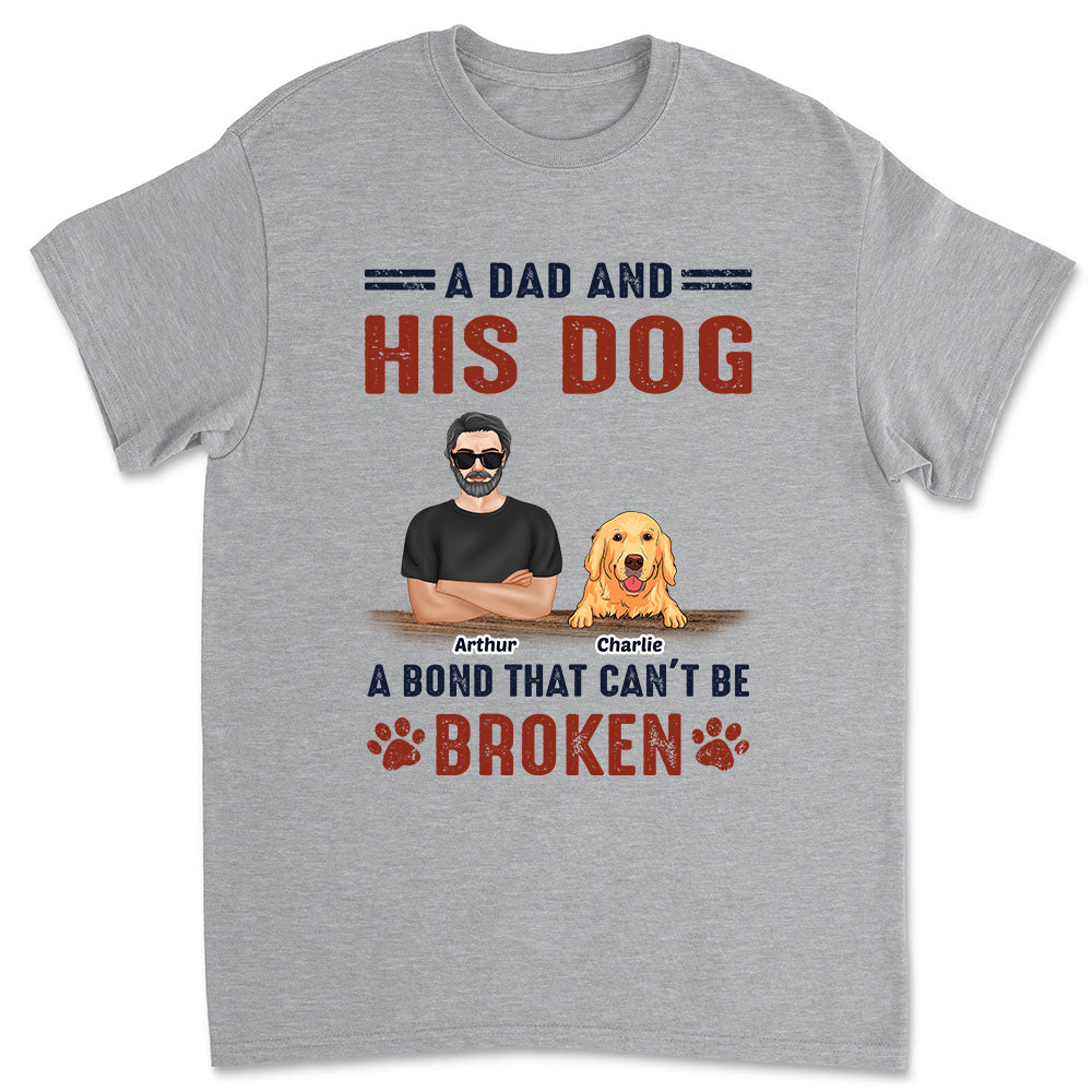 A Dad And His Dog - Personalized Custom Unisex T-shirt